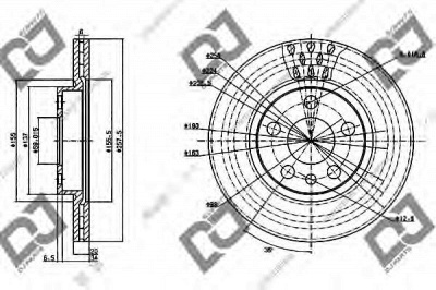 DJ PARTS bd1189 -  Тормозной диск